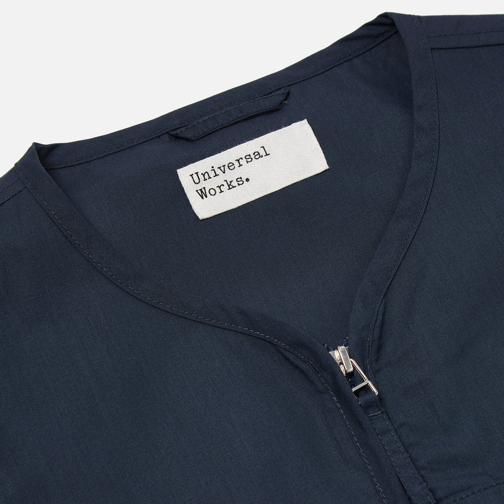 UNIVERSAL WORKS Parachute Liner Recycled Polytech Gilet | Navy