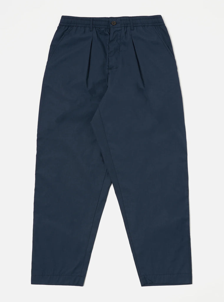 UNIVERSAL WORKS Recycled Polytech Pleated Track Pant | Navy
