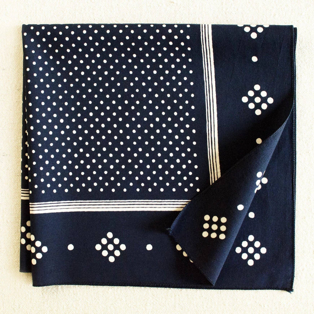 Bandana Navy Polka Dot Bandana