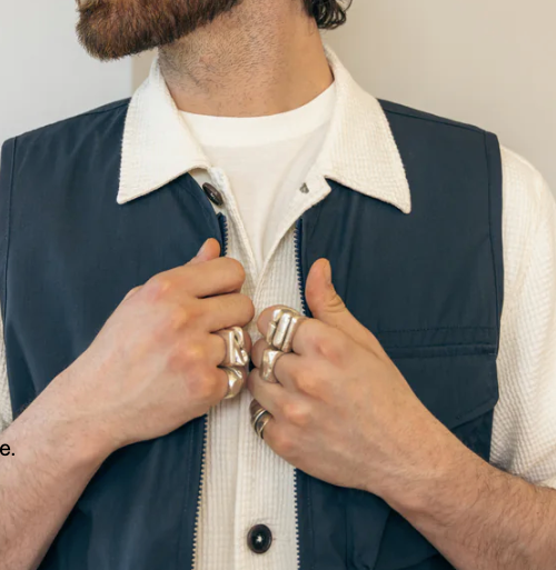 UNIVERSAL WORKS Parachute Liner Recycled Polytech Gilet | Navy
