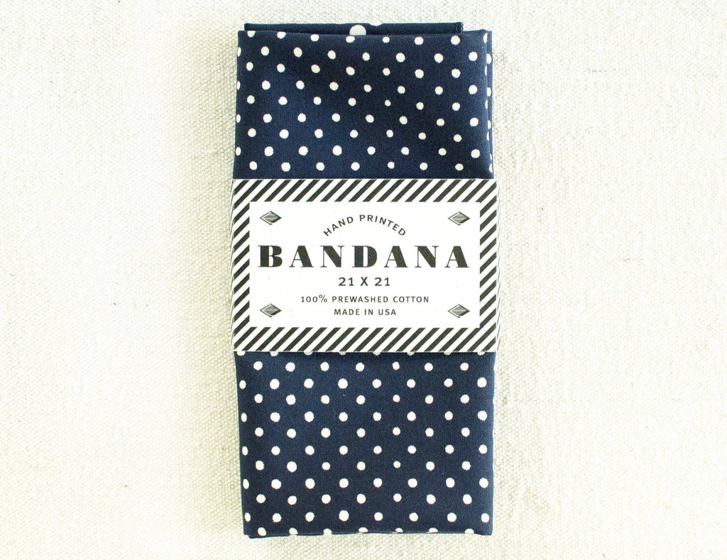 Bandana Navy Polka Dot Bandana