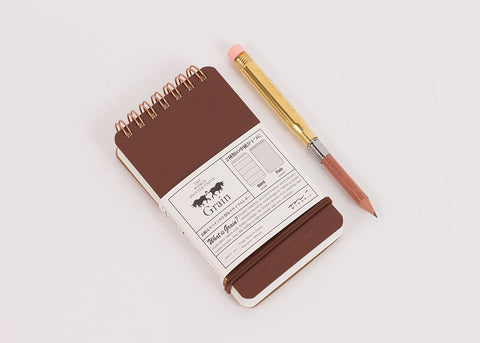 Midori Grain Memo Notepad | Dark Brown