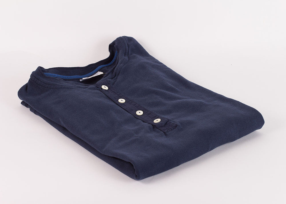 Schiesser Original Long Sleeve Henley | Indigo