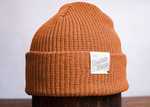 Upstate Stock Upcycled Cotton Watch Cap | Ochre
