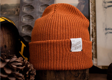 Upstate Stock Upcycled Cotton Watch Cap | Ochre
