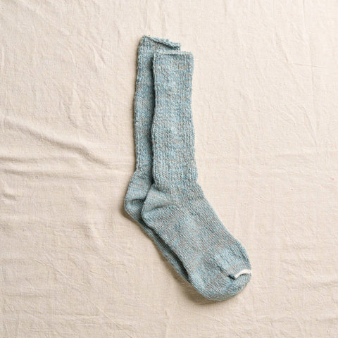 YAHAE 'Garabou'  Organic Cotton Slipper Socks | Pale Blue