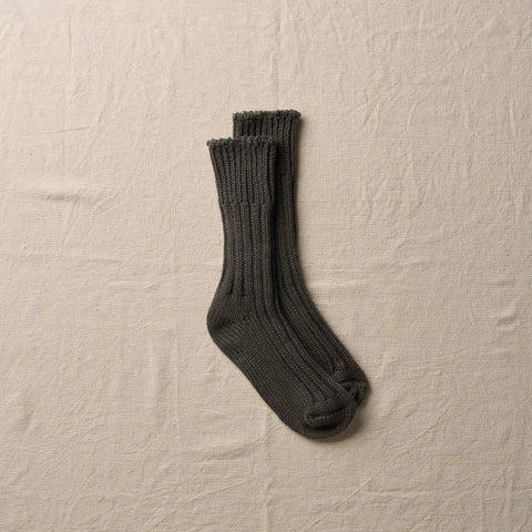 YAHAE Organic Cotton Low Gauge Socks: Black / L (27.5–29.5 cm EU 44-47)
