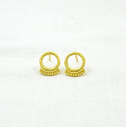 Schmuckoo Berlin Alexandra Stud Earring Gold Plated Silver 925