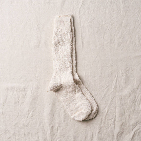YAHAE Garabou Organic Cotton Slipper Socks: Indigo / L (27.5–29.5 cm EU 44-47)
