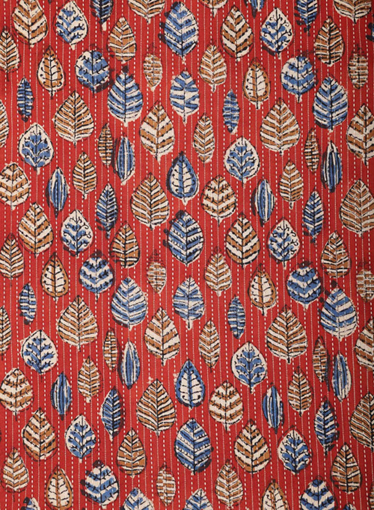 Kardo Chintan Short Sleeve Shirt | Leaf Block Print
