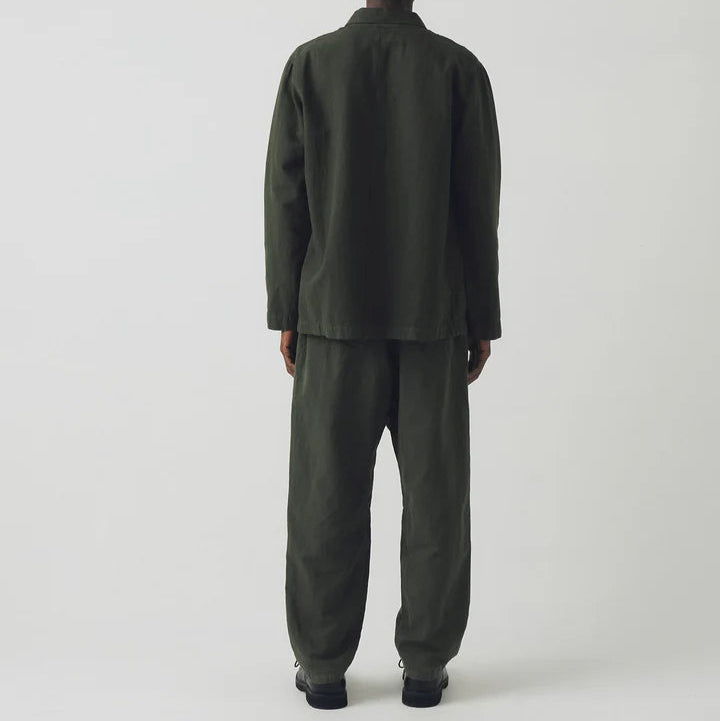 TOAST Alfie Garment Dyed Trousers | Dark Moss