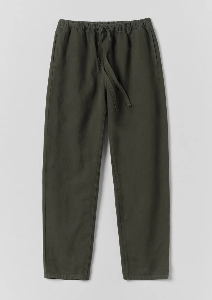 TOAST Alfie Garment Dyed Trousers | Dark Moss