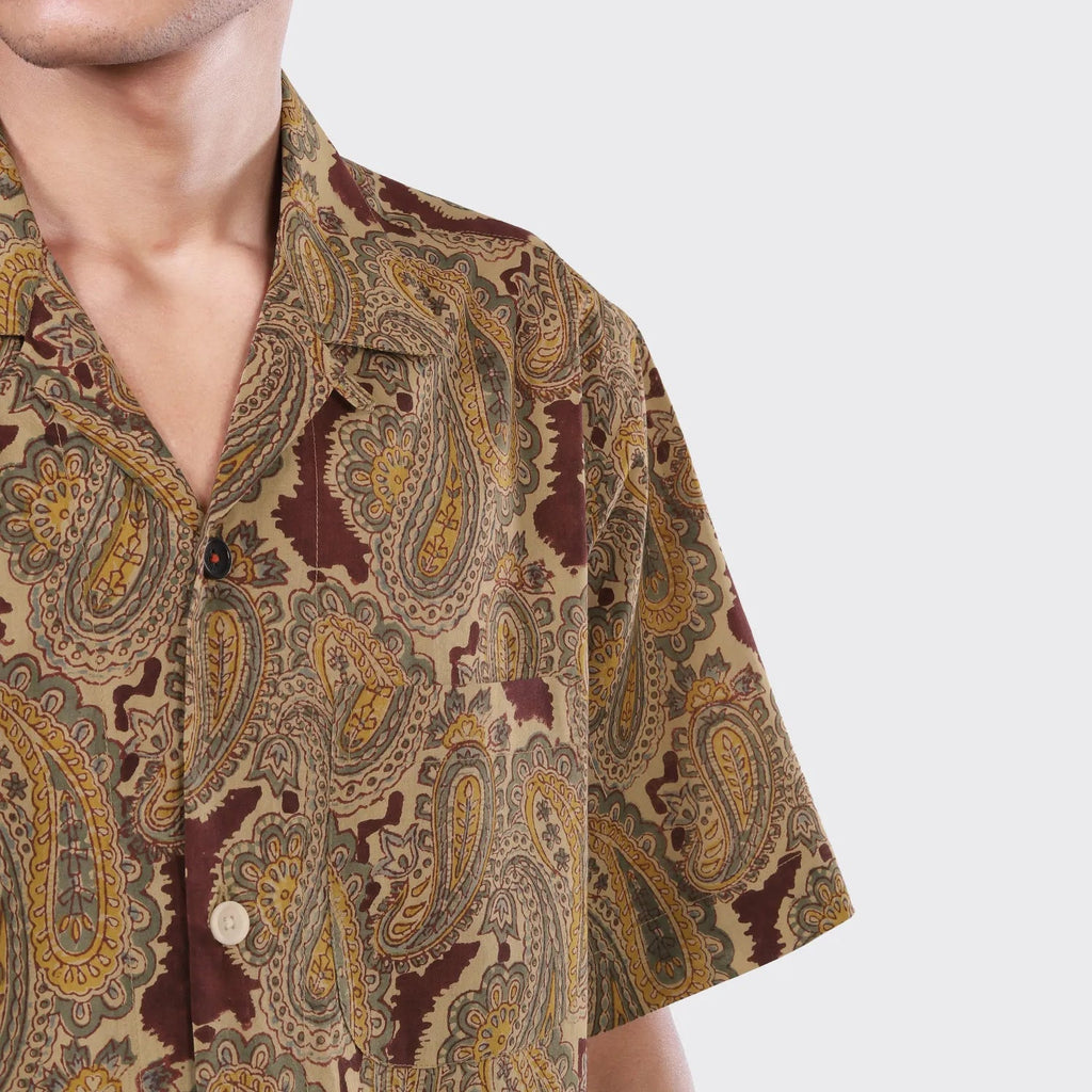 Kardo Ronen Hand Block Print Shirt | Paisley