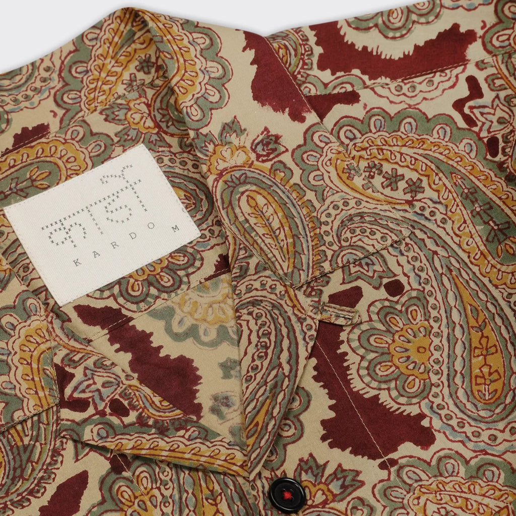 Kardo Ronen Hand Block Print Shirt | Paisley