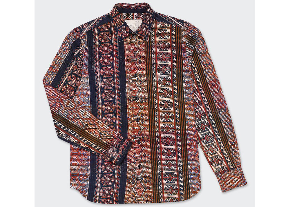 Kardo Ryan Hand - Block Print Cord Shirt