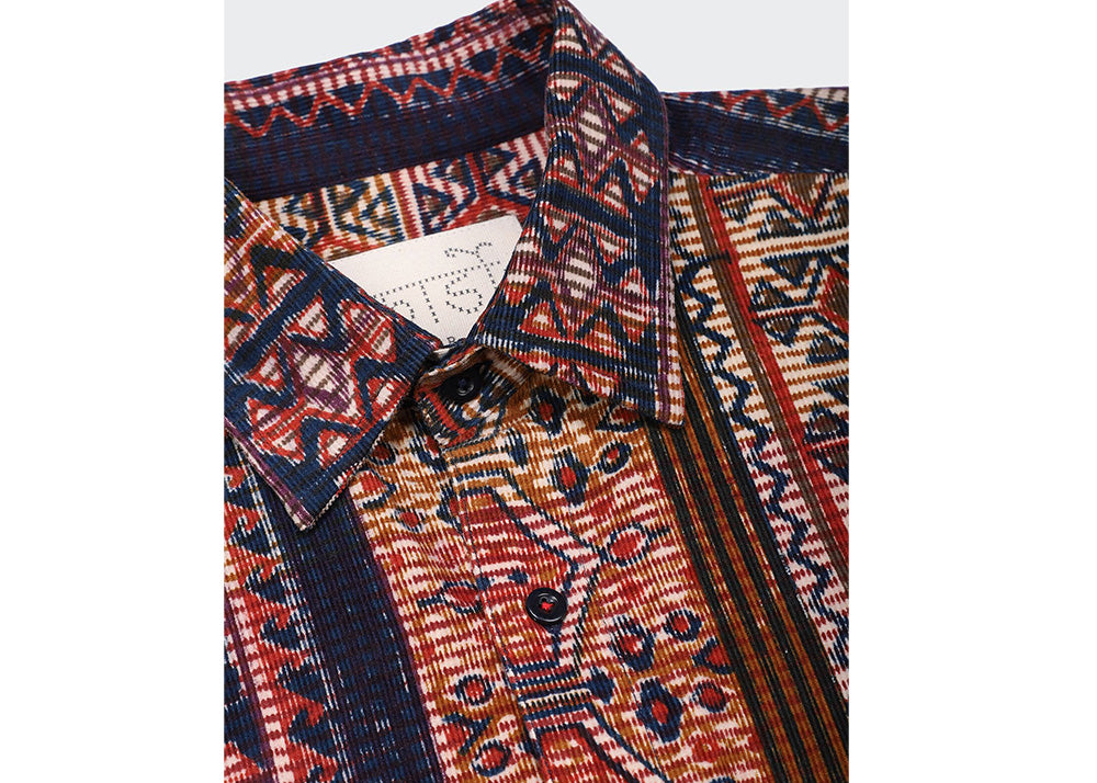 Kardo Ryan Hand - Block Print Cord Shirt