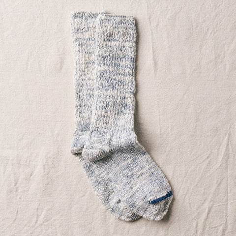 YAHAE Garabou Organic Cotton Socks | Indigo