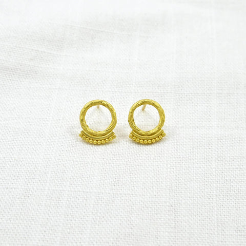 Schmuckoo Berlin Alexandra Stud Earring Gold Plated Silver 925