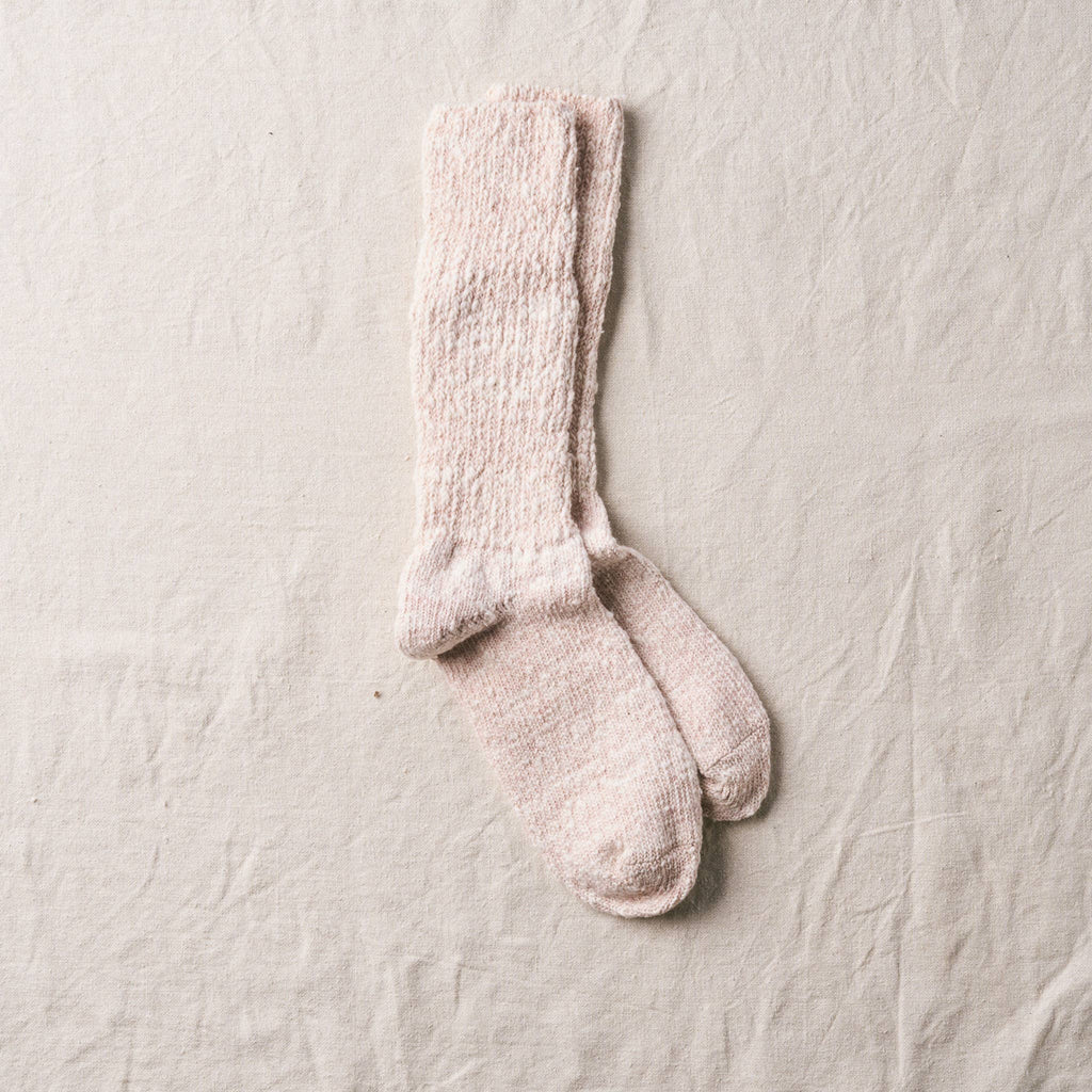 YAHAE Garabou Organic Cotton Slipper Socks: Indigo / L (27.5–29.5 cm EU 44-47)