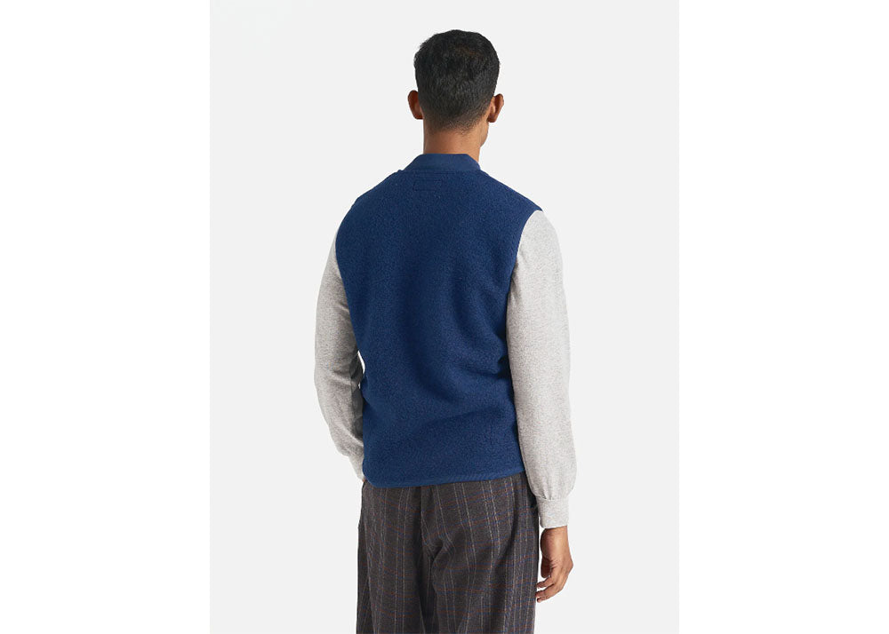 UNIVERSAL WORKS UW Wool Fleece Gilet | Indigo