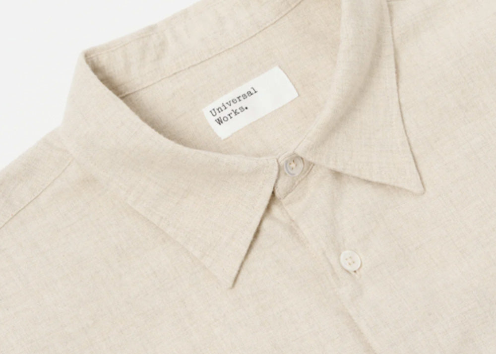 UNIVERSAL WORKS UW Brushed Flannel Square Pocket Shirt | Sand