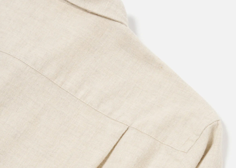 UNIVERSAL WORKS UW Brushed Flannel Square Pocket Shirt | Sand