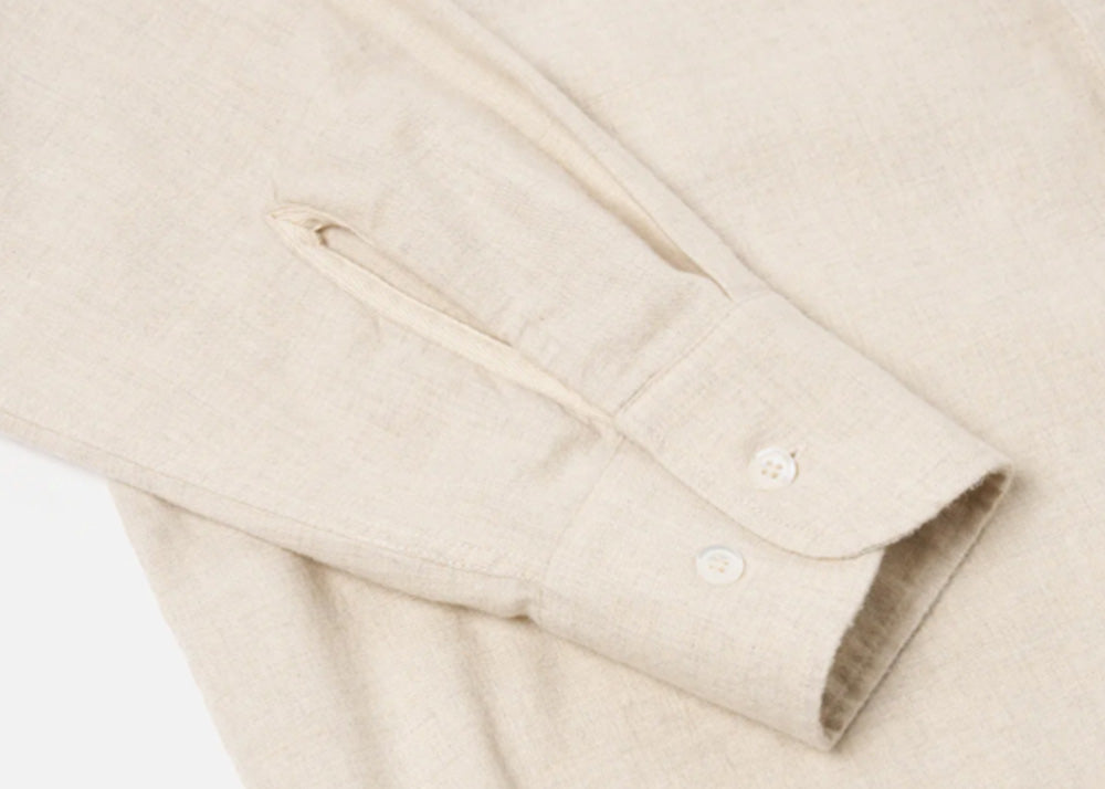UNIVERSAL WORKS UW Brushed Flannel Square Pocket Shirt | Sand