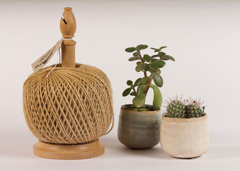 Creamore Mill Oak Twine Stand With Natural Jute | Large