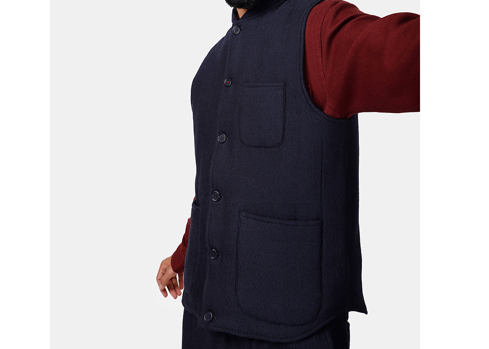 Kardo LEO QUILT VEST | HANDLOOM MERINO WOOL