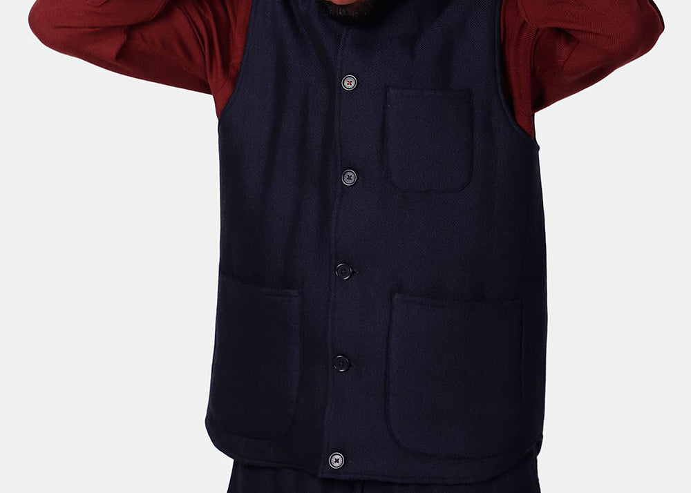 Kardo LEO QUILT VEST | HANDLOOM MERINO WOOL