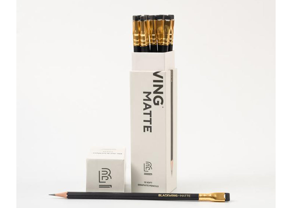 Blackwing 12 x 602 Soft Graphite Pencils  | Matte Black