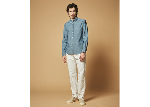 Hartford Chambray Button-Down Shirt | Indigo