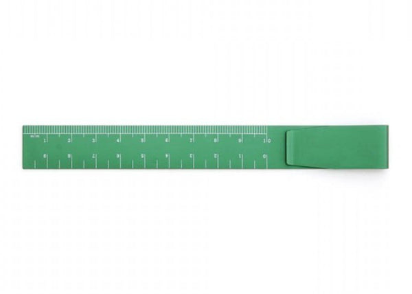 Hightide Aluminium Clip Ruler | Green | The Shopkeeper Store