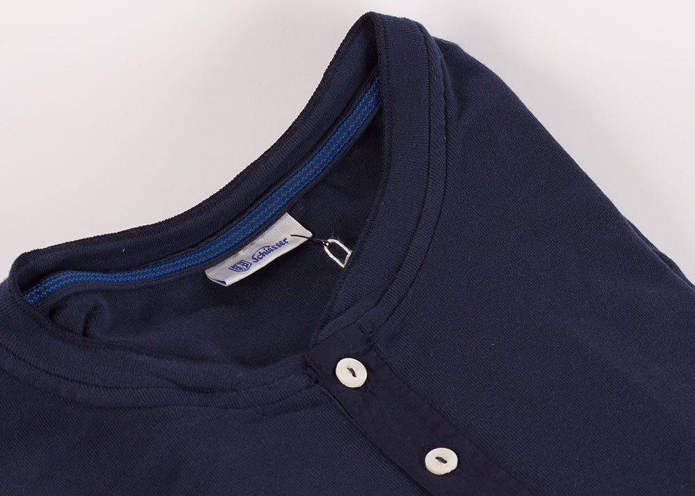 Schiesser Original Long Sleeve Henley | Indigo