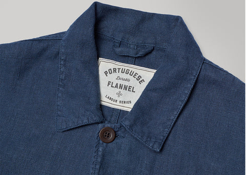 Portuguese Flannel Labura Jacket Linen | Navy