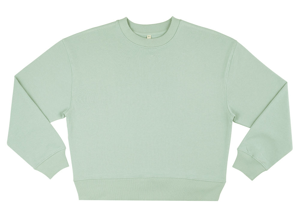 Earth Positive Women's Organic Cotton Sweatshirt | Mint Green