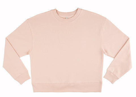 Earth Positive Women's Organic Cotton Sweatshirt | Misty Pink