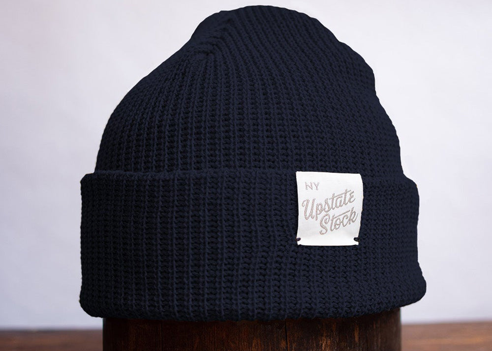 Upstate Stock Upcycled Cotton Watch Cap | Navy