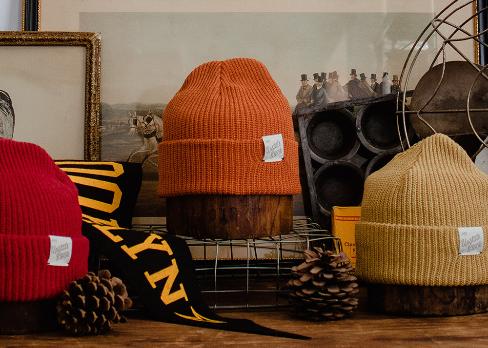 Upstate Stock Upcycled Cotton Watch Cap | Ochre
