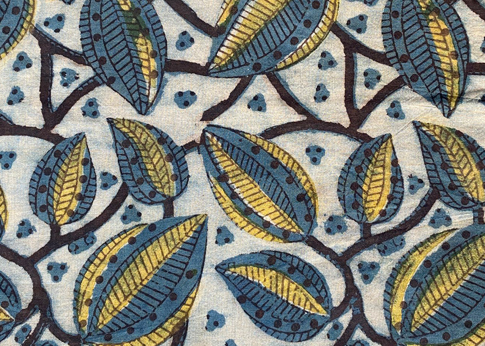 Kardo Block Print T-Shirt | Indigo Flower