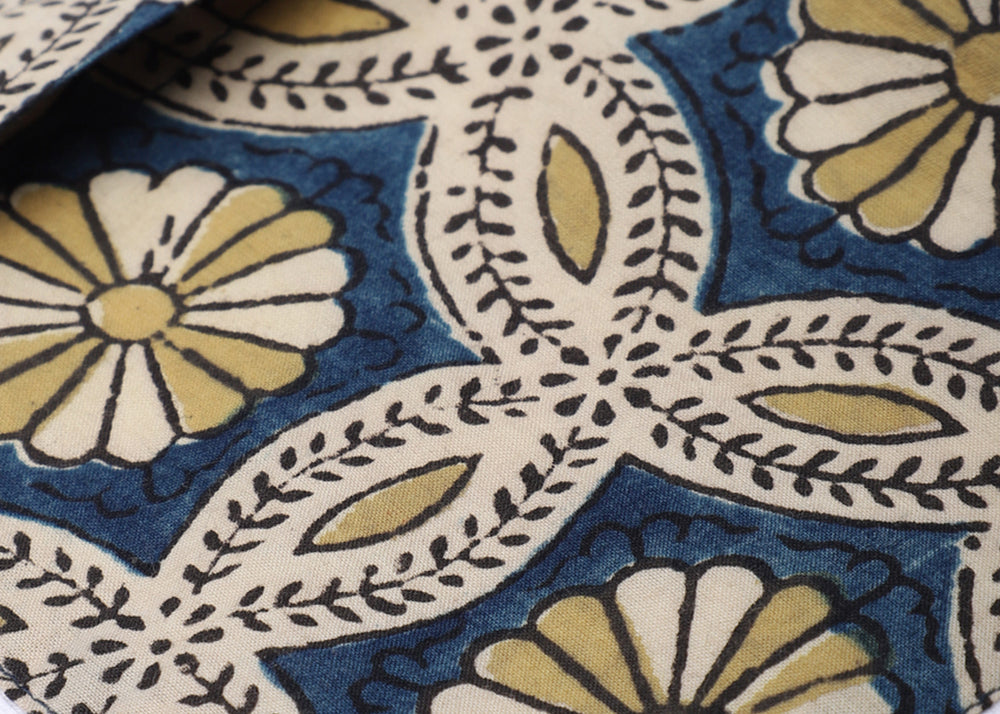 Kardo Block Print T-Shirt | Indigo Flower