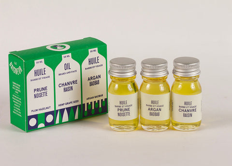 Le Baigneur Mini Beard & Face Oil | Set of 3