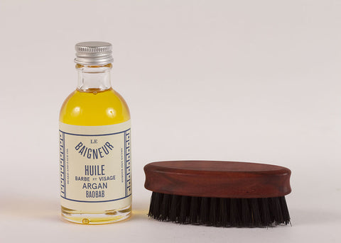 Bürstenhaus Redecker Mini Beard Brush | Oiled Pear Wood