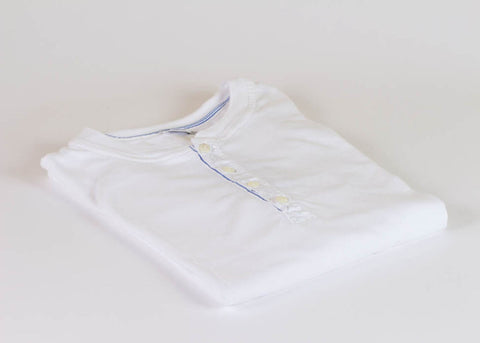 Schiesser Original Long Sleeve Henley | White