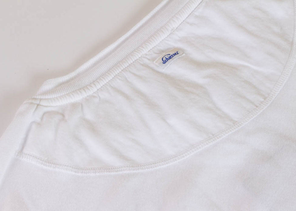 Schiesser Original Long Sleeve Henley | White