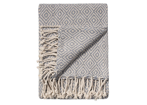 Namaste Cotton Handloom Throw | Slate Grey