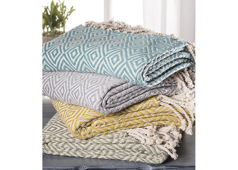 Namaste Cotton Handloom Throw | Vintage Sage