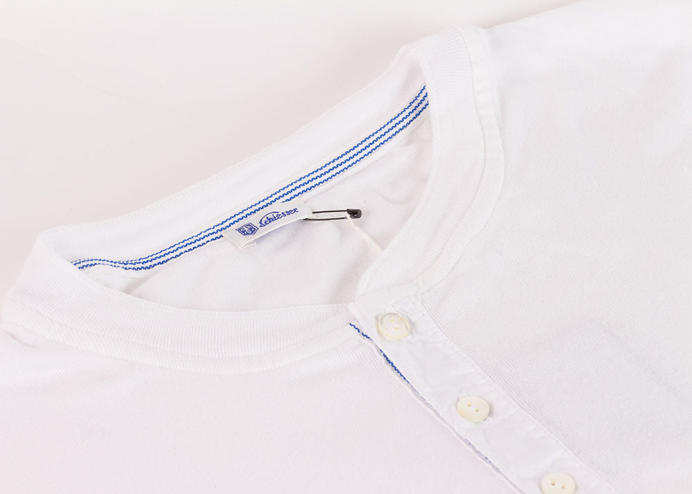 Schiesser Original Short Sleeve Henley | White